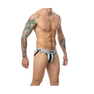 G-streng Mob Eroticwear Hvid Sort L