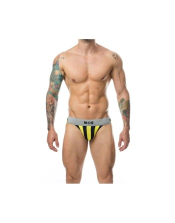 Thong Mob Eroticwear Yellow Black XXL