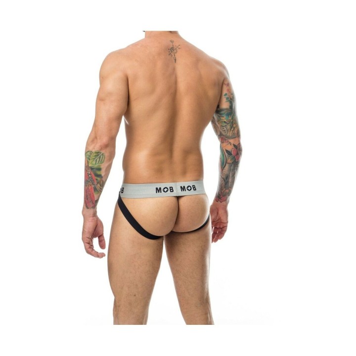 G-streng Mob Eroticwear Hvid Sort S