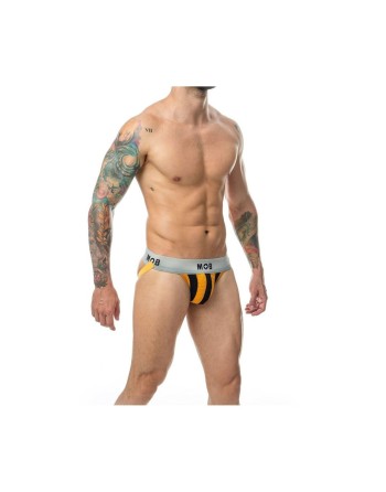 Tanga Mob Eroticwear Noir Orange XXL