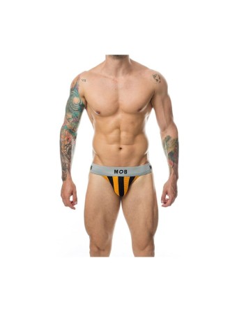 Tanga Mob Eroticwear Nero Arancio L