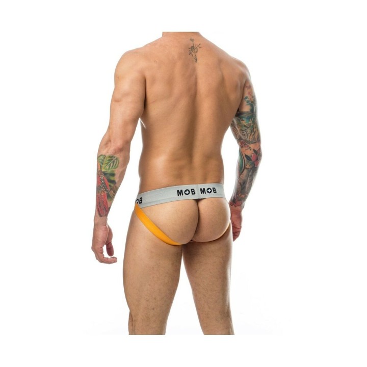 Tanga Mob Eroticwear Noir Orange S