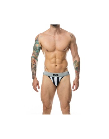 Tanga Mob Eroticwear Weiß Schwarz