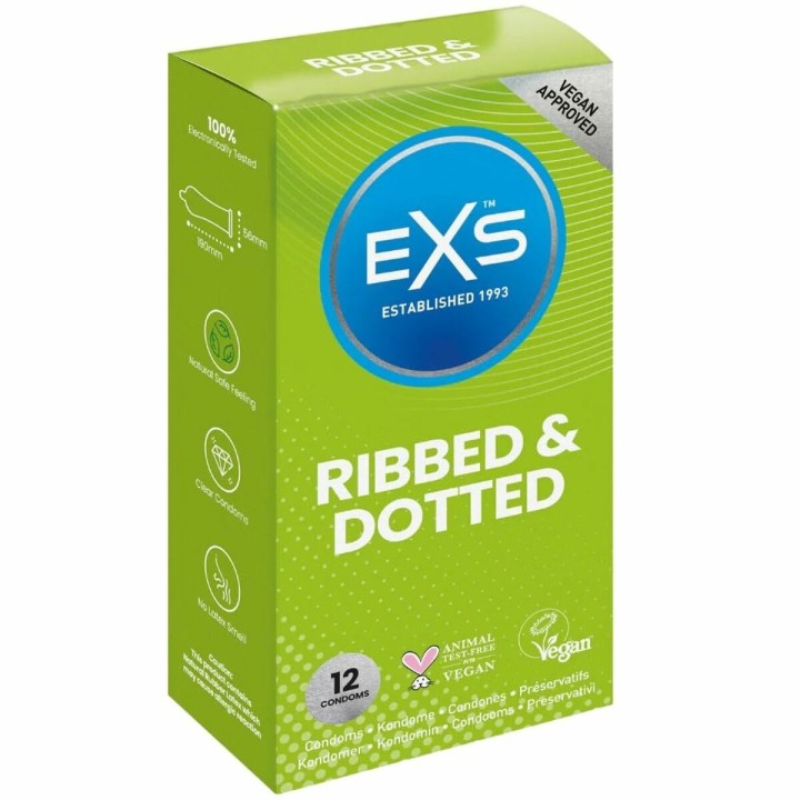 Kondomer EXS Ribbed 12 enheder