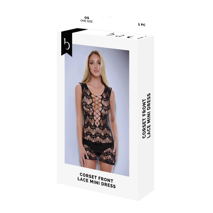 Kleid Baci Lingerie Schwarz (Einheitsgröße)
