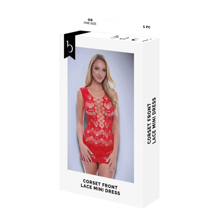 Vestito Baci Lingerie Rosso (Taglia unica)