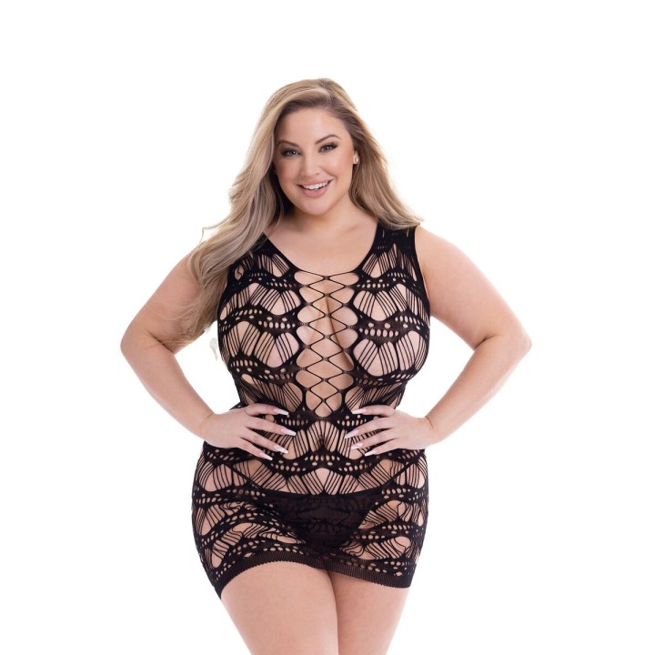 Kleid Baci Lingerie Schwarz (Queen size)