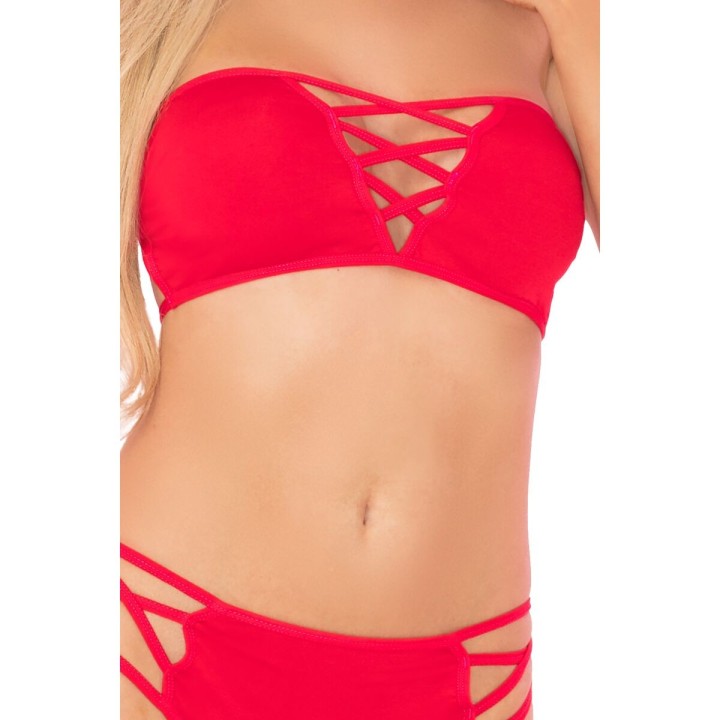 Set di Lingerie Pink Lipstick Rosso (M/L)
