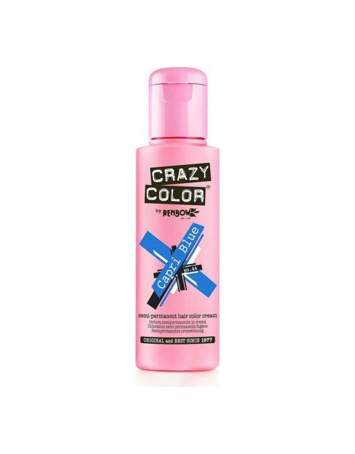 Halvpermanent farvning Capri Blue Crazy Color Nº 44 (100 ml)