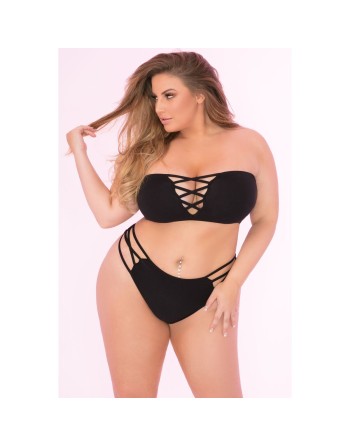 Underwear Set Pink Lipstick Black (L)