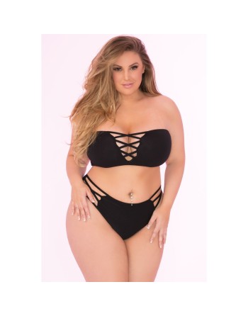 Underwear Set Pink Lipstick Black (L)