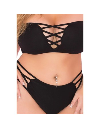 Underwear Set Pink Lipstick Black (L)