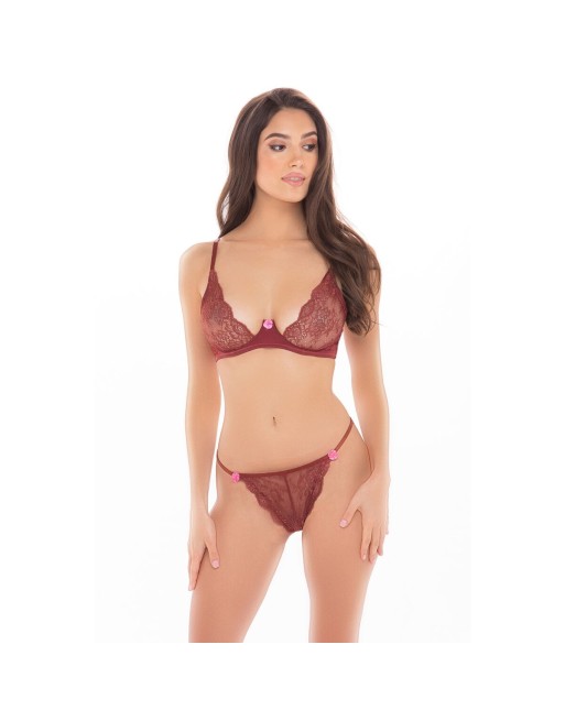Ensemble de Lingerie René Rofé Rouge (M/L)