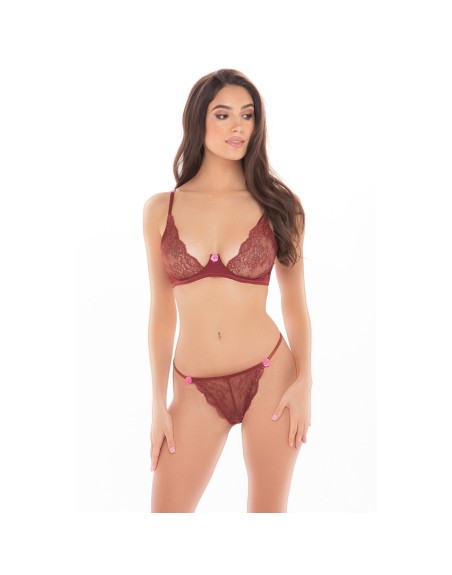 Set di Lingerie René Rofé Rosso (M/L)