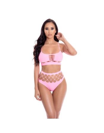 Conjunto de Lencería Pink Lipstick Rosa (Talla única)