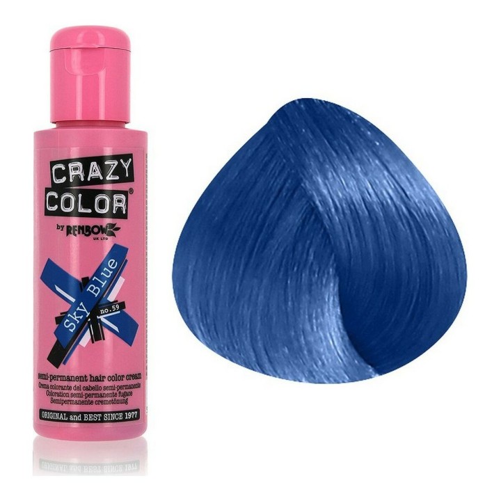 Tintura Semipermanente Sky Blue Crazy Color Nº 59 (100 ml)