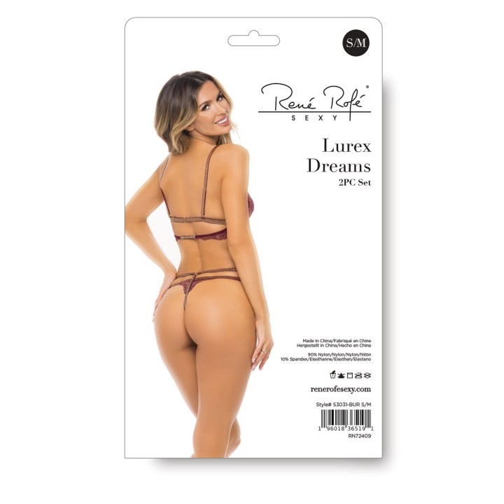 Ensemble de Lingerie René Rofé Rouge (S/M)