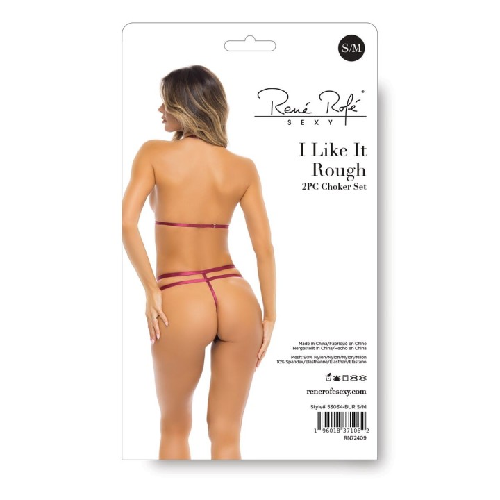 Ensemble de Lingerie René Rofé Rouge (S/M)