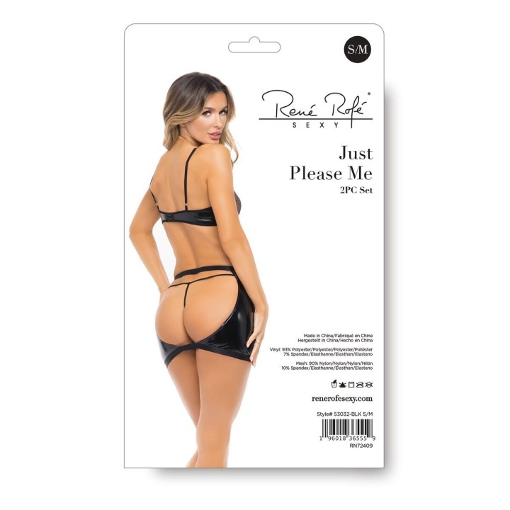 Unterwäsche-Set René Rofé Schwarz (S/M)