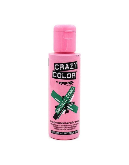Tintura Semipermanente Emerald Green Crazy Color Nº 53 (100 ml)