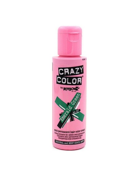 Halvpermanent farvning Emerald Green Crazy Color Nº 53 (100 ml)