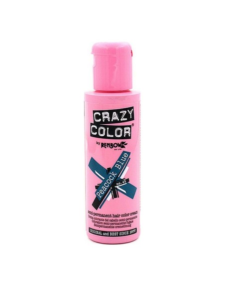 Tinte Semipermanente Peacock Blue Crazy Color Nº 45 (100 ml)