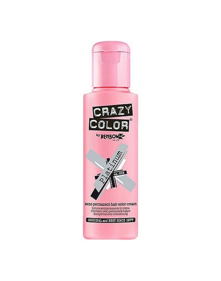 Halvpermanent farvning Platinium Crazy Color Nº 028 (100 ml)