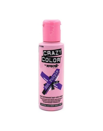 Permanent Dye Hot Purple Crazy Color Nº 62 (100 ml) (100 ml)
