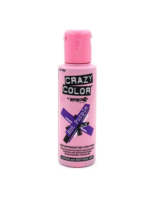 Permanent Farve Hot Purple Crazy Color Nº 62 (100 ml) (100 ml)