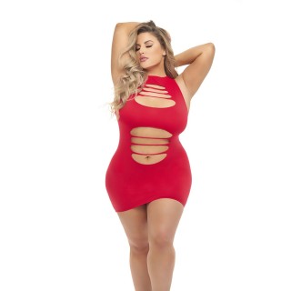 Kleid Pink Lipstick Rot (Queen size)