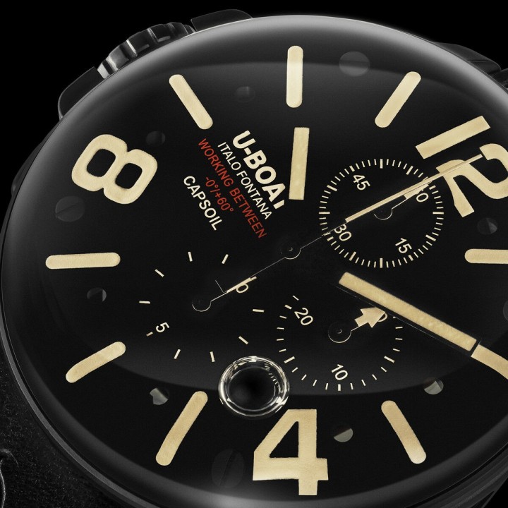 Herreur U-Boat 8109/D Sort (Ø 45 mm)