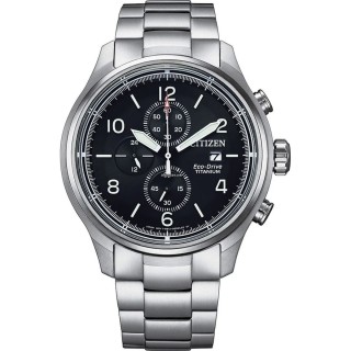 Orologio Uomo Citizen SUPER TITANIO 0810 ECO DRIVE Bianco Nero Argentato (Ø 44 mm)