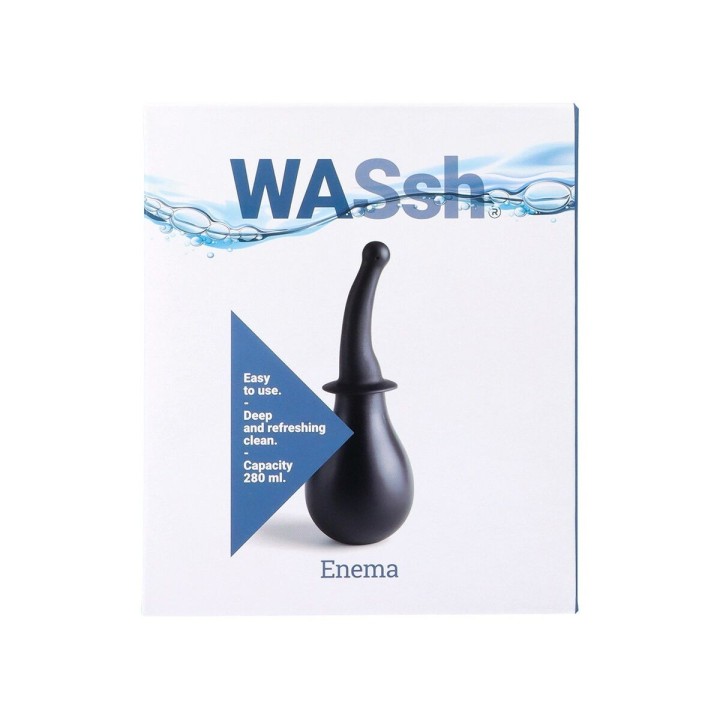 Lavativa Con Tapón Anal Expandible Virgite Negro 280 ml