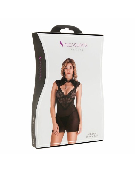Kleid S Pleasures Schwarz (Einheitsgröße)