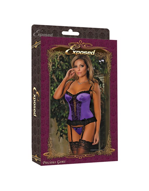 Korset Exposed Sort Syren (M)