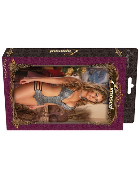 Body Exposed Sort Sølvfarvet L/XL