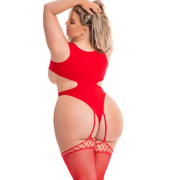 Bodystocking Pink Lipstick Rot (L)