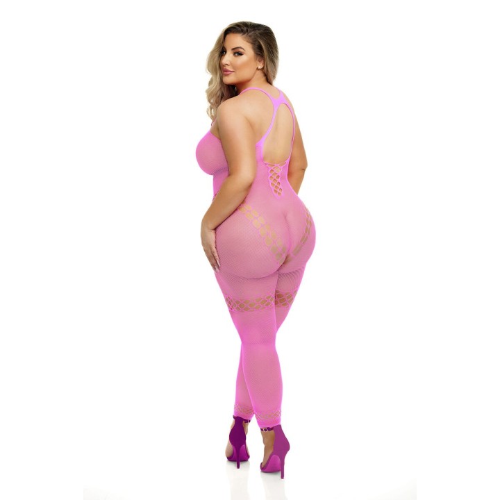 Bodystocking Pink Lipstick Rosa (Queen size)