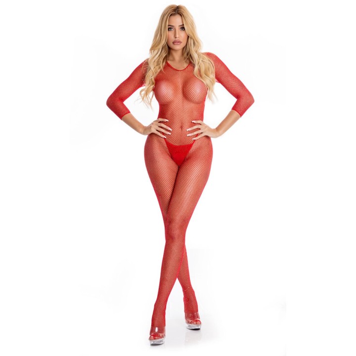 Bodystocking Pink Lipstick Rot (M/L)