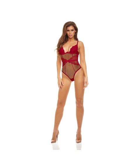 Leotard Bombshell Boudoir Red L