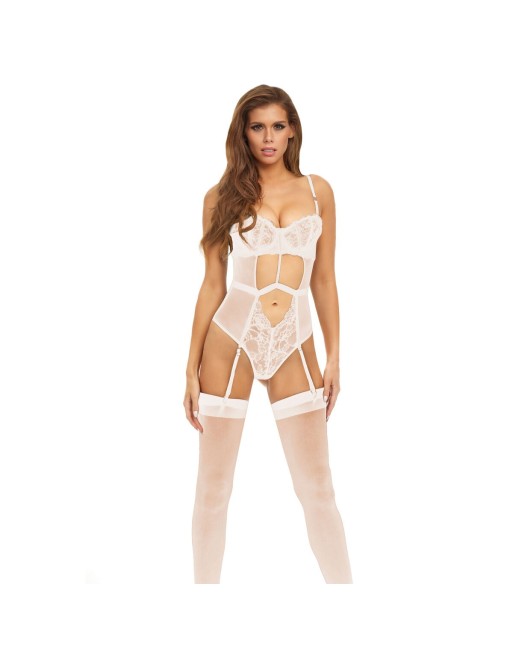 Body Bombshell Boudoir Blanco L
