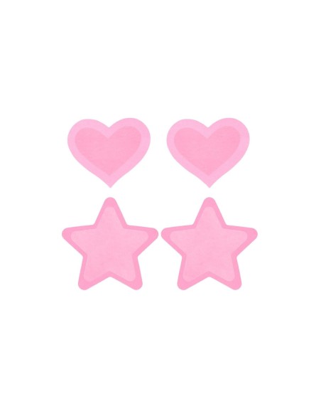 Protège-mamelons Peekaboo Rose Taille unique Coeurs Etoiles