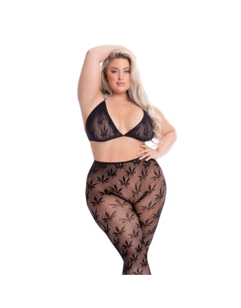 Conjunto de Lencería Pink Lipstick Negro (XL)