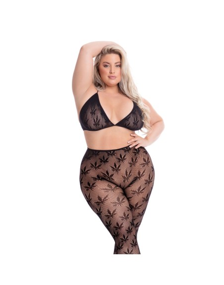 Ensemble de Lingerie Pink Lipstick Noir (XL)