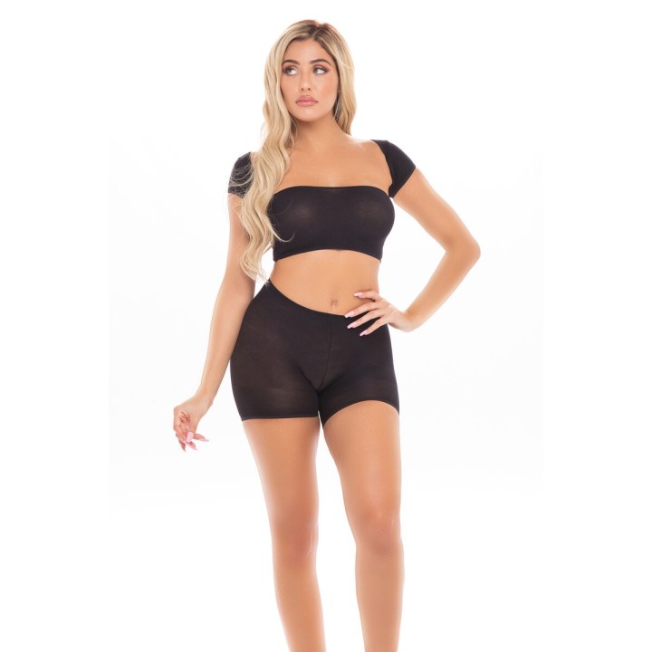 Set di Lingerie Pink Lipstick Nero (Taglia unica)