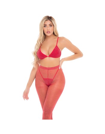 Underwear Set Pink Lipstick Red (One size)