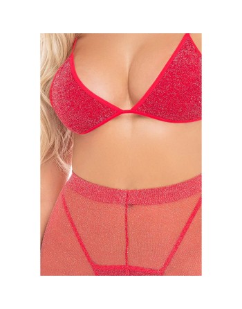 Set di Lingerie Pink Lipstick Rosso (Taglia unica)