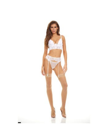 Conjunto de Lencería Bombshell Boudoir Blanco (L)