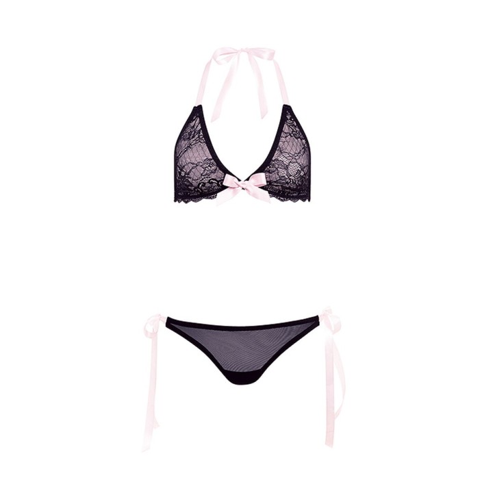 Underwear Set Barely Bare Black (One size)