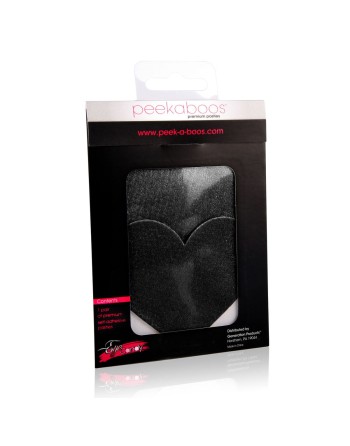 Nipple cover Peekaboo Sort Onesize Hjerter